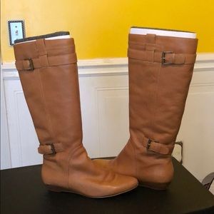 Ladies Leather Knee boots (Tan)